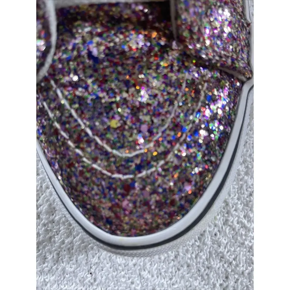 Vans Off Wall TheSK8-HI Slim Zip Sneaker TrueGlitter Women 10.5 Men 9 Unisex EUC - Picture 9 of 13